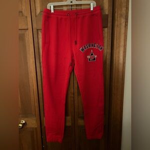 Pro Standard Men’s Sz L Red MLB Washington Nationals Cotton Sporty Joggers; NWT